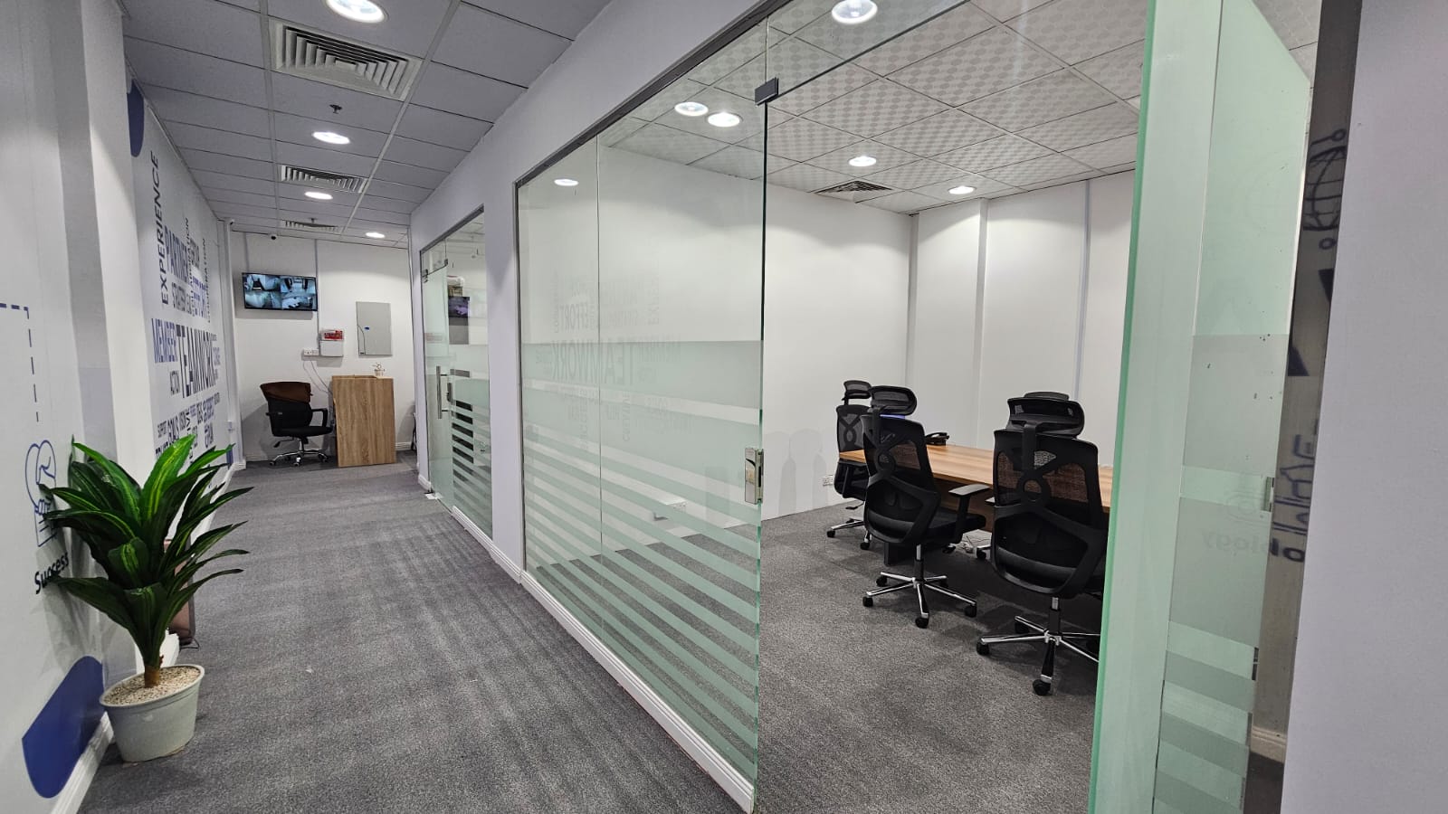 Smart Way Technology office hallway in Riyadh